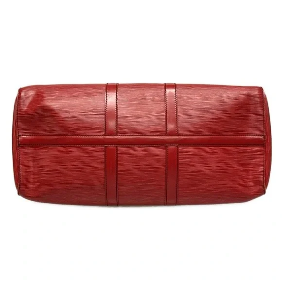 Authentic Louis Vuitton Castilian Red Epi keepall 45 travel unisex duffle bag - Picture 2 of 16